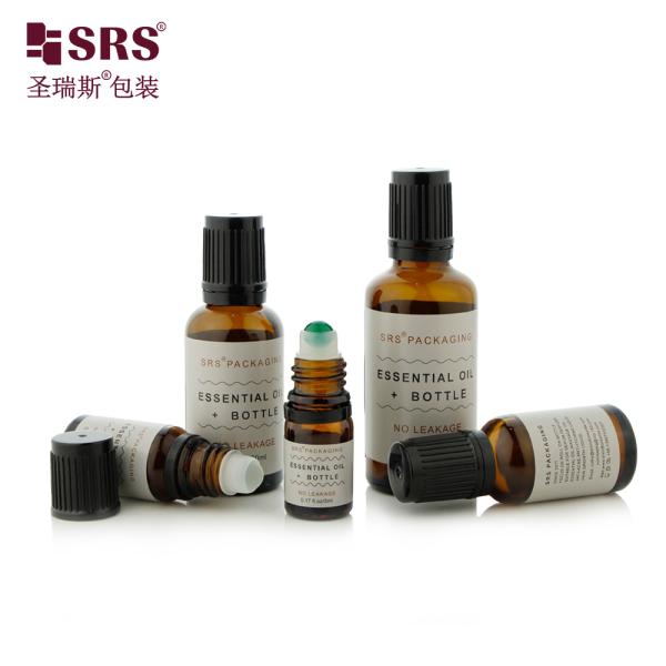 BLPF 5ml 10ml 15ml 20ml 30ml 50ml 100ml Round Boston Glass Roll On Bottle With TE Tamper Evident Cap For Essential Oil