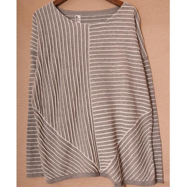 Ladies Cool Fashion Sweaters Irregular Stripes fashion and casual