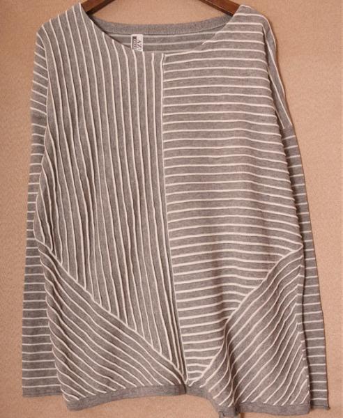 Ladies Cool Fashion Sweaters Irregular Stripes fashion and casual