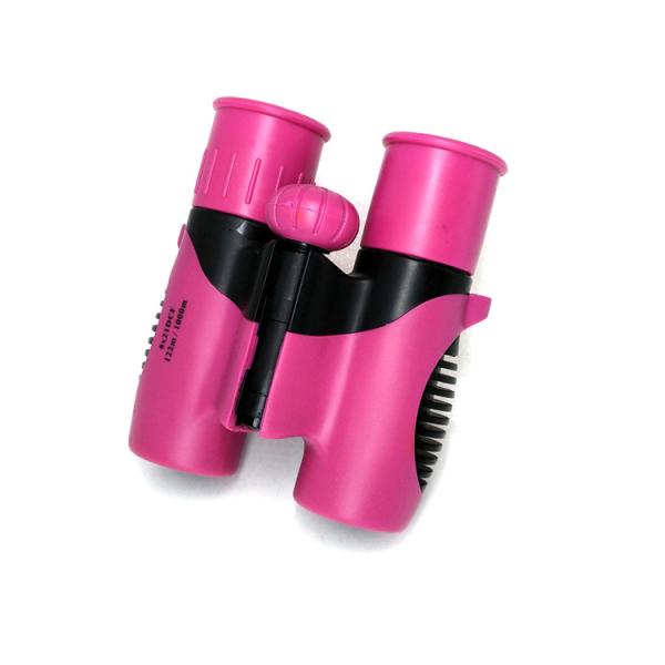 Shockproof Bird Watching 8x21 Kids Binoculars Plastic Pink Binoculars For Star Gazing