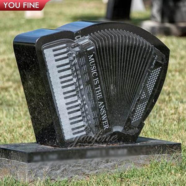 Hand Carved Marble Memorial Black Tombstones and Monuments for Sale