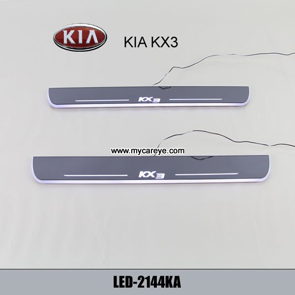 Kia KX3 Car accessory stainless steel scuff plate door sill plate light LED