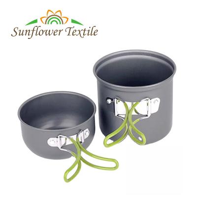 Titanium Outdoor Camping Pot And Pans Set 2PCS Camping Cookware