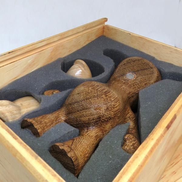 OEM Handmade Hand Carved Wood Sculptures 45cm Size For Collection