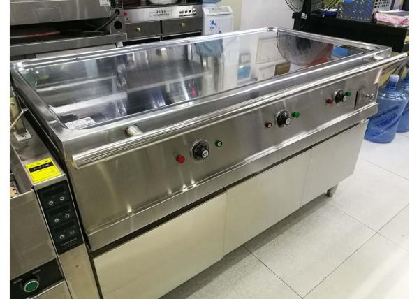 da chapa para assar elétrica quente de Teppanyaki do equipamento do bufete de 380V 8.4KW placa quente de aço inoxidável