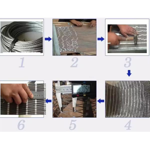 AISI SS316 Ferrule Diamond Stainless Steel Wire Rope Mesh Netting для балюстрады