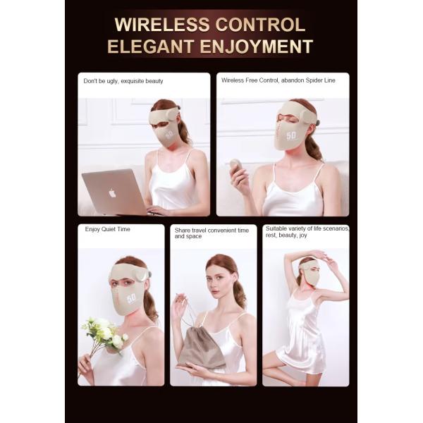 3D LED Face Mask with 660nm 460nm 850nm 1064nm – 288 LEDs, 2 Modes, Red & Blue Light Therapy for Skin Rejuvenation, Anti-Aging, Acne & Wrinkle Reduction