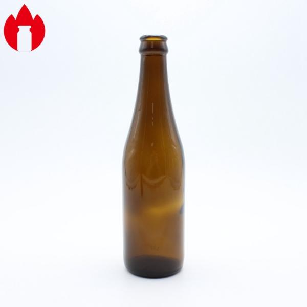Янтарный натроизвестковый стеклянный цвет пивной бутылки 330ml Амбер