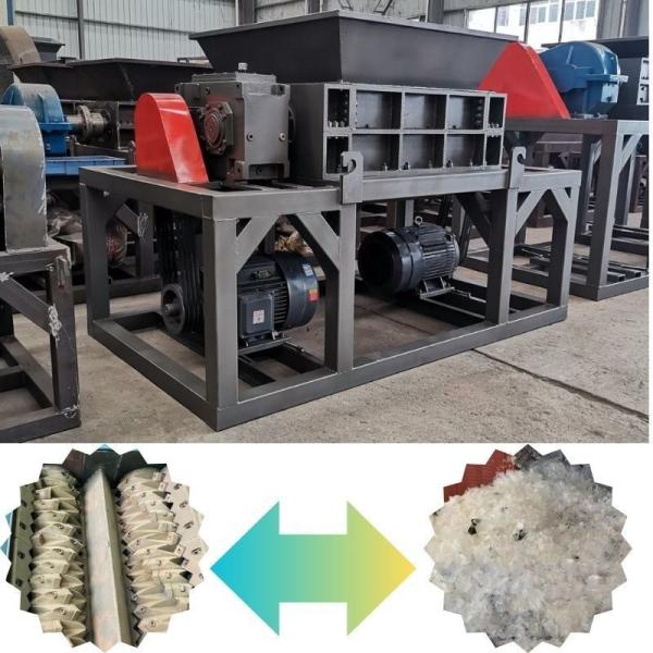 Double-Screw Model Customized Waste Silk Fabric Dual-Axis Hob Shredder for Fully Automatic Shredding