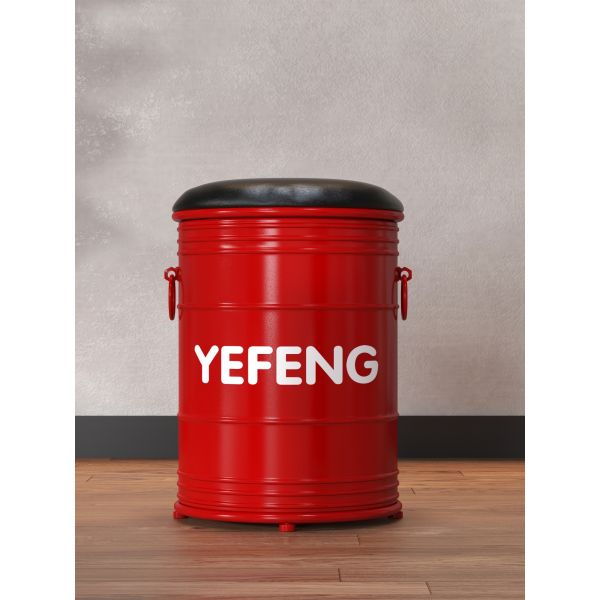 Customized Oil Drum Chair Red Iron Table And Chair For Hotels And Dining