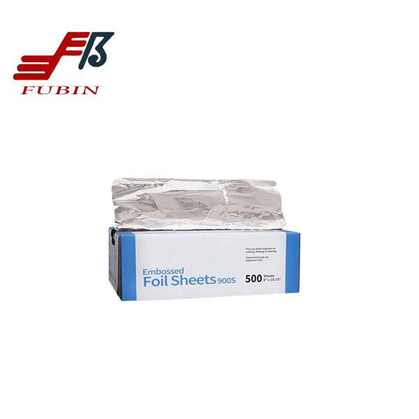 L270mm Pre Cut Tin Foil Sheets Pop Up Aluminium Foil Sheet for Kitchen