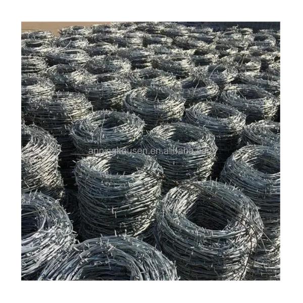 Cercas agrícolas de arame farpado de metal galvanizado com arame farpado de ferro e arame farpado comprimento de 1,5-3 cm