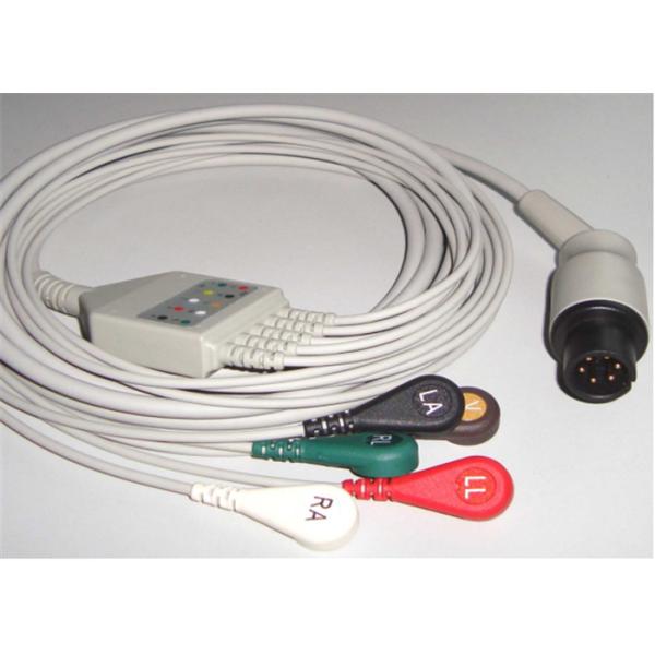 Медицинский кабель подводящих проводов Экг, кабель Дя Экг 5.0мм терпеливым защищаемый руководством