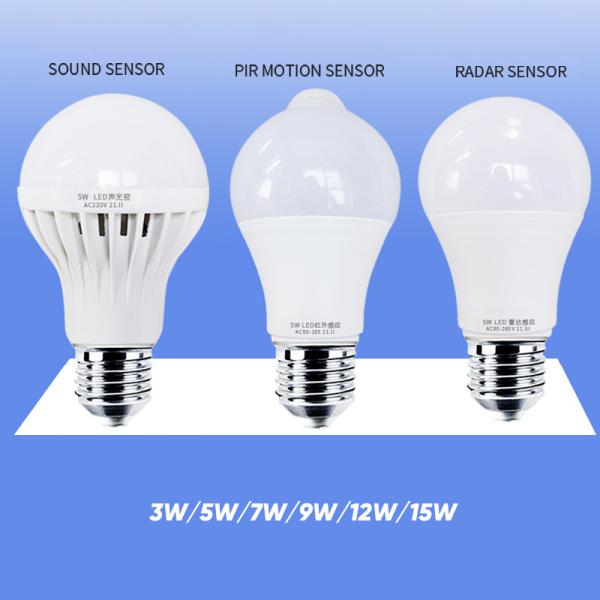 50000 Hour Lifespan Motion Sensor LED Smart Bulb with Automatic Brightness Adjustment