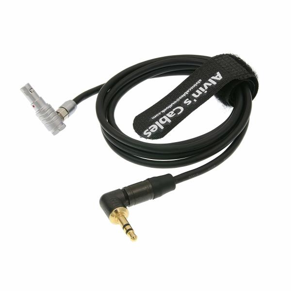 Cabo audio dos cabos de Alvin para homem do ângulo direito do Pin da câmera 5 de ARRI Alexa o mini ao ângulo direito 3.5mm TRS