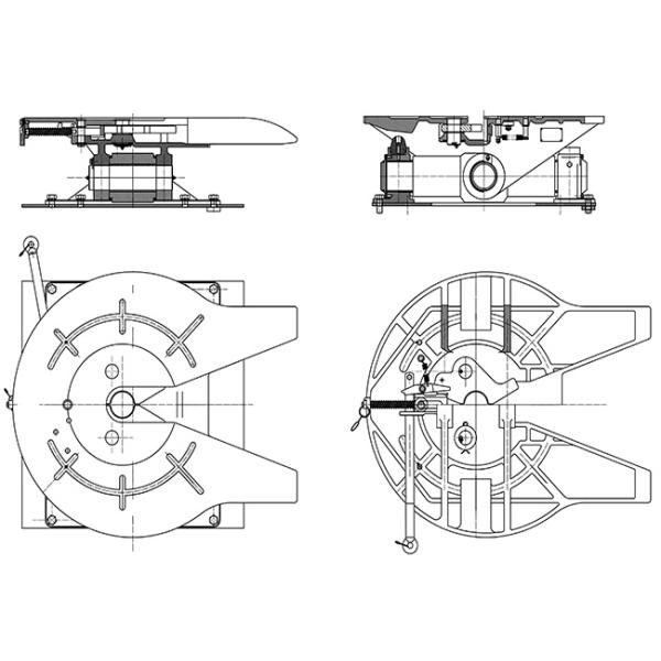 30Q Heavy Duty Two Way Traction Seat , Trailer Hitch Wheel 50T Imposed Load