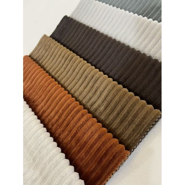 100%Polyester corduroy sofa fabric strip new knitted velvet hometextile fabric for sofa