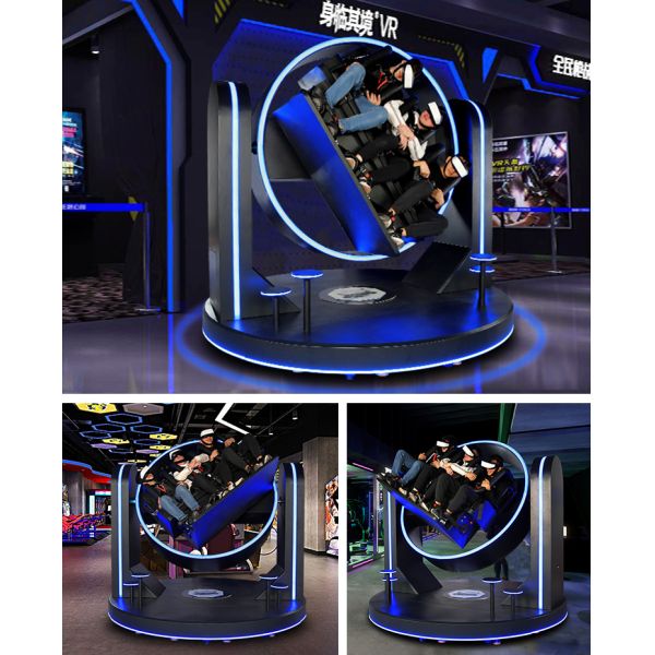 Three Players Rotation Big Size Roller Coaster Virtual Reality Game Simulator Vr Amusement Park Equipment 
