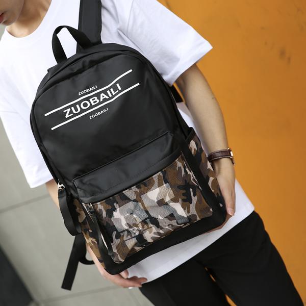 Wholesale Men Casual Backpack School Bag For College Students Canvas Camouflage Youth Backpack