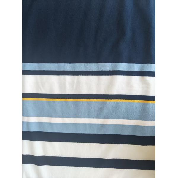 40S Yarn Dyed Cotton Spandex Striped Knit Fabric for Summer Wear