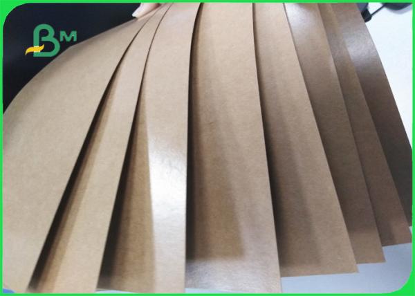 Single Side Poly Coated Brown Kraft Paper Rolls Superior Strength