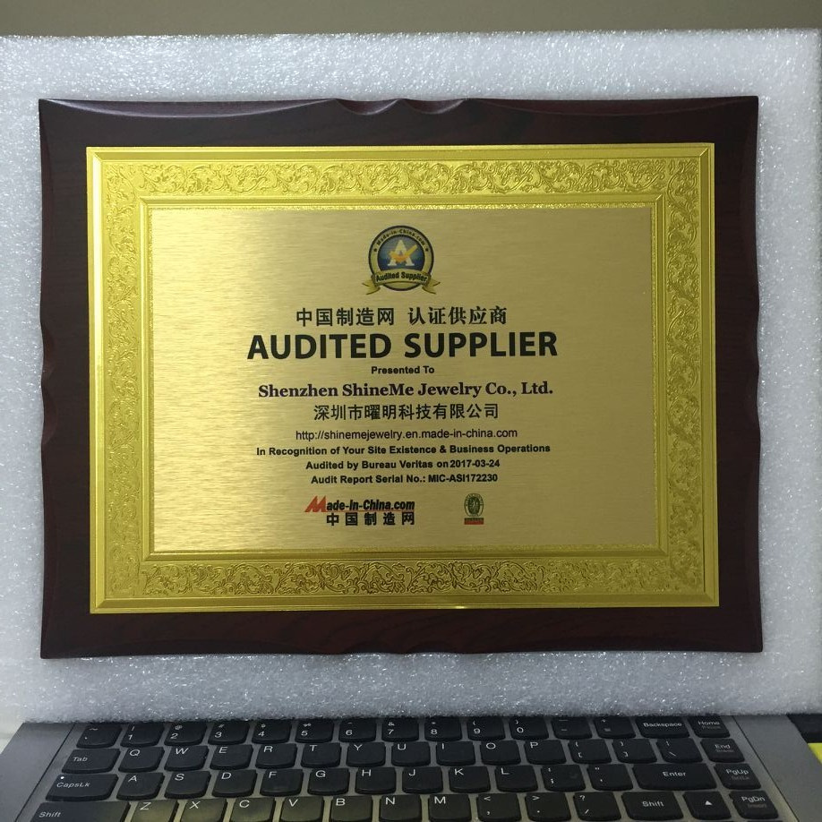 Shenzhen ShineMe Jewelry Co., Ltd. Certifications
