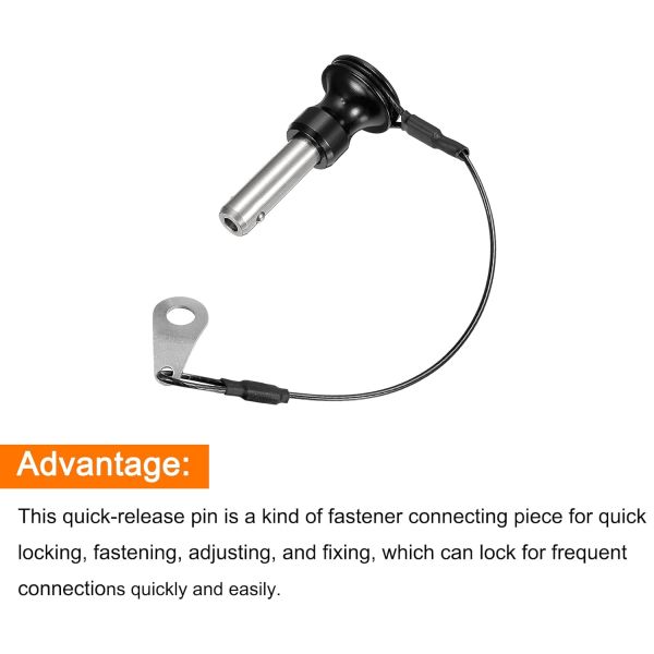 304 Stainless Steel Ball Locking Pin with Button Handle for Quick Release and Secure Fastening