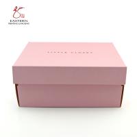 o rosa 1pc corrugou Shoebox que empacota CMYK Pantone com Kraft para dentro