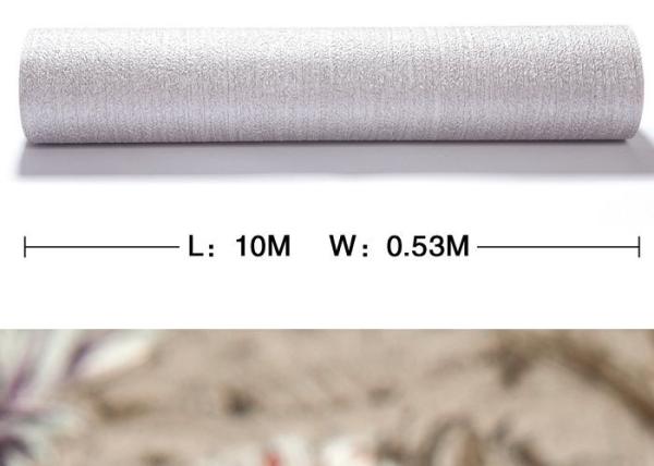 Luxury Embossed Washable Vinyl Removable Wallpaper For TV Background / Living Room