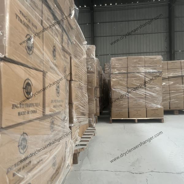 16 Inch White Color Metal Clothes Hanging Wire With Notches For Skirts