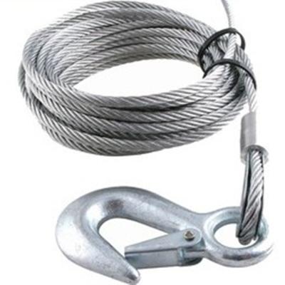 Câble de remorquage pour voiture en câble d'acier galvanisé 6x19+IWRC 50 pieds