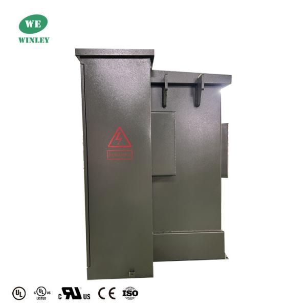 Transformateur de distribution d'électricité résidentielle 75Kva 3 phases monté sur un tampon Huile immergée de 34,5 KV à 480 V