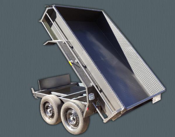 Steel 10 X 5 Tipper Trailer , Hydraulic Dump Trailer With Light Protectors