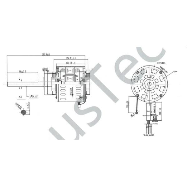 moteur à courant alternatif - 120W 900RPM/3SPD moteur souffleur pour climatiseur