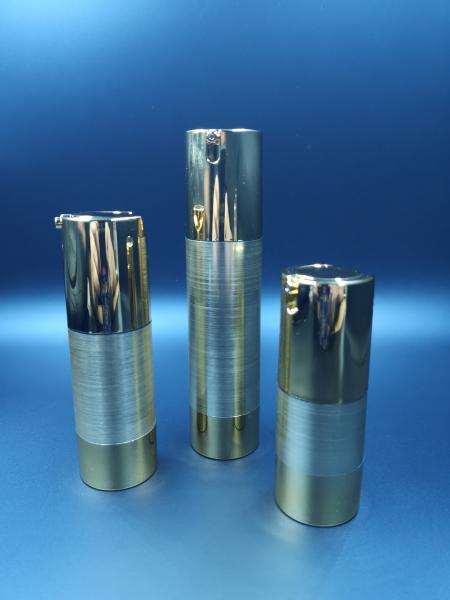 Special 15ml 30ml 50ml gold frosted vacuum skin care silver chambercosmetic manufacturer lotion airless pump bottle