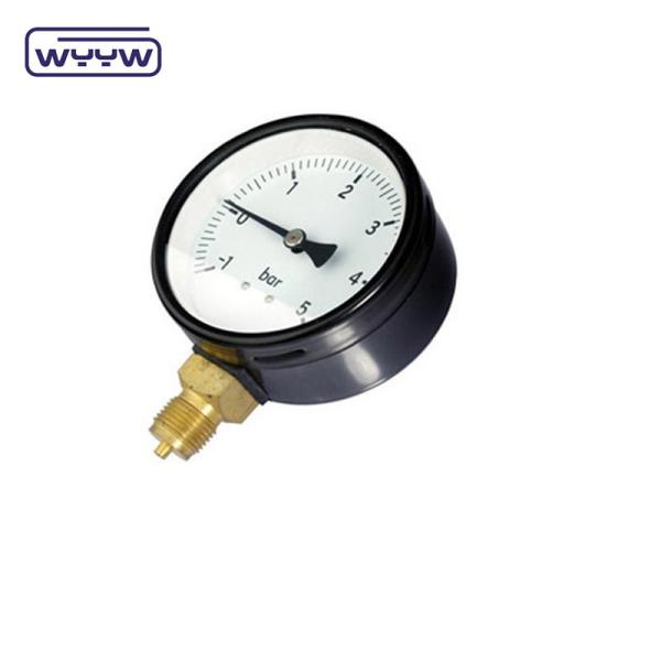 Bottom Mount Vacuum Pressure Gauge 100mm With Black Steel Case