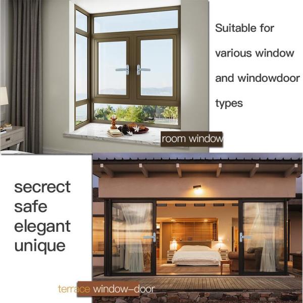 Сдвижной замок для окон с отпечатками пальцев