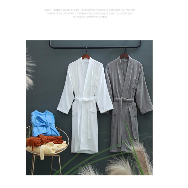 300-400г Унисексный хлопчатобумажный халат Полотенце Пижама Спа-халат Халат Профессиональный