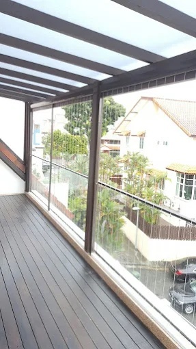 Aluminum Track Frame Balcony Safety Grill Offering 100kg Load Capacity Protection Solution for Balconies in Commercial Buildings
