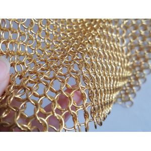 3.8mm To 30mm Metal Ring Mesh Pvd Finished Chainmail Weave Type For Curtain