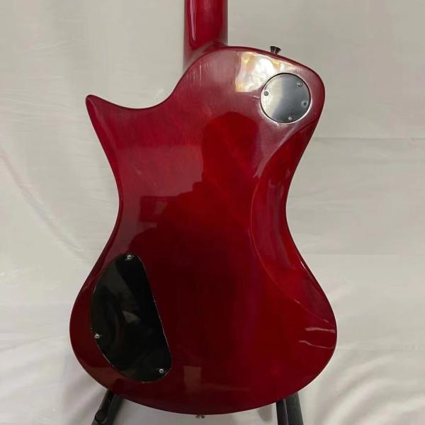 Custom Ernie Ball Music Man Armada Divided Red Color Electric Guitar V-shaped Bookmatched Flame Maple Top HH Humbucking
