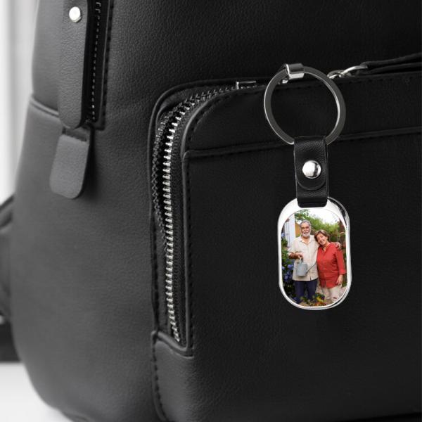 Logos personnalisés porte-clés en aluminium sublimé avec insert métallique imprimable