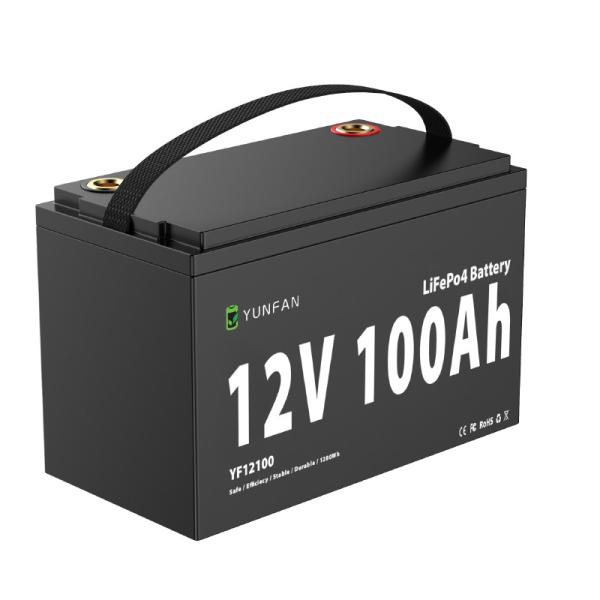 Batterie rechargeable 12V 100Ah Lifepo4 OEM Batterie au lithium solaire