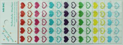 Soft Non Toxic Calendar Event Stickers , Heart Shaped Planner Date Stickers