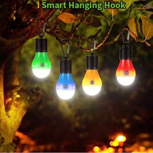 Tent Lamp Portable LED Tent Light Clip Hook Hurricane Emergency Lights LED Camping Bulb Camping Tent Lante