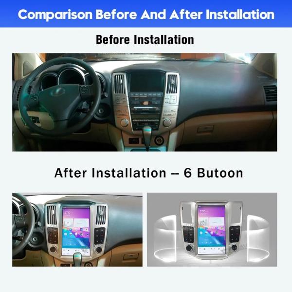 12.1 дюймовый сенсорный экран Автомобильное радио Для 2004-2008 Lexus RX Серии Навигация GPS Мультимедийный проигрыватель Беспроводная Carplay 4G