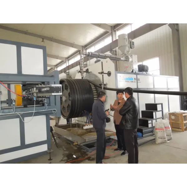 Large-Diameter Hollow-Wall Corrugated Spiral Wound Pipe Production Line with Unique I-shaped Wall Structure and Automatic Single-Screw Extrusion