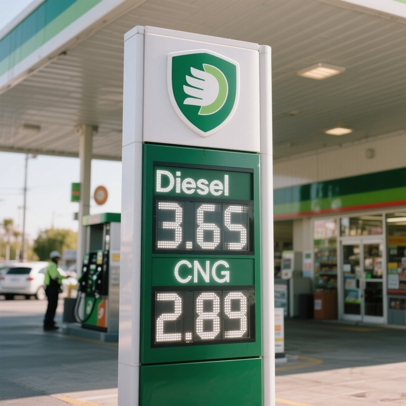 Diesel Gas Price LED Display 12 Inch LED Gas Price Sign Waterproof For USA Gas