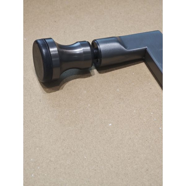 Corrosion Resistant Shower Glass Door Handle with Solid Metal Feet and Customizable Hole Spacing for Bathroom Glass Doors