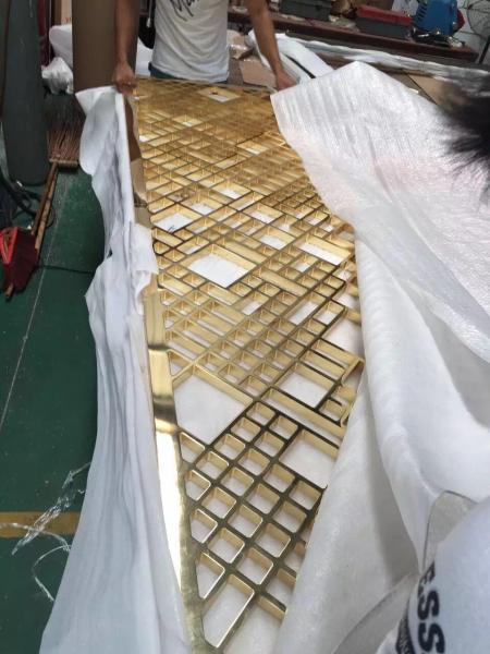 restaurant wall divider 3D decorative panel stainless steel screen